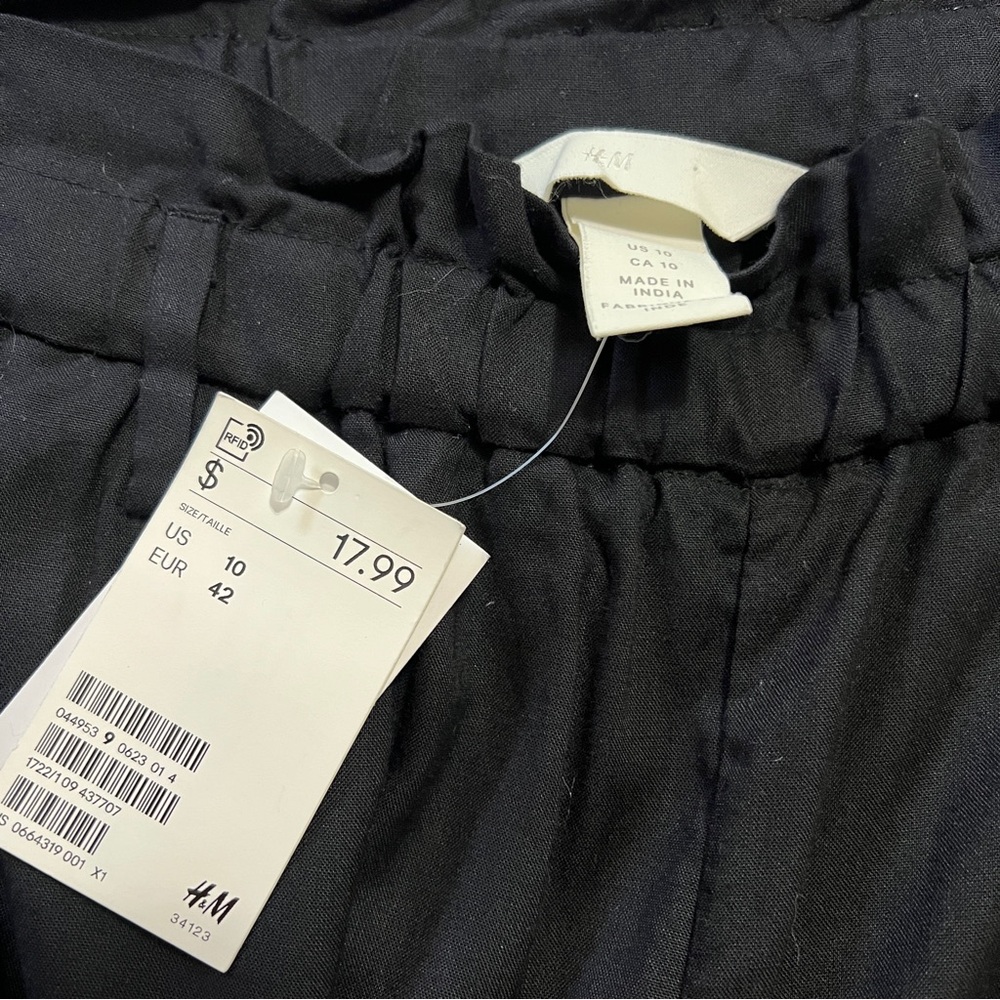 H&M Paperbag Pull On Pants 10 NWT - Picture 4 of 7
